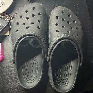 Crocs Black size 7mens 9 woman’s